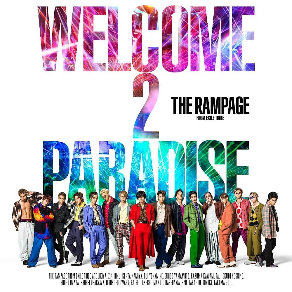 月刊EXILEさんのインスタグラム写真 - (月刊EXILEInstagram)「【THE RAMPAGE】 本日発売‼️ THE RAMPAGE from EXILE TRIBEニューシングル「WELCOME 2 PARADISE」💿✨ . . 表題曲『WELCOME 2 PARADISE』はTHE RAMPAGE from EXILE TRIBEの新境地とも言える、「ゆるさ」がキモのサマー・アンセム🎶 浮遊感あるトラックとメロウなメロディーが聴く者をレイドバックしたムードに誘います💫 イントロから鳴り響く極太のベースラインなど、グループのアイデンティティであるHIPHOPのサウンド感はしっかりと踏襲しつつ、進化を続けるTHE RAMPAGE from EXILE TRIBEの新たな魅力が存分に詰め込まれた意欲作💥  カップリング曲『SUMMER DAYS』は2年連続でイメージキャラクターを務める森永製菓「ICE BOX」のタイアップソング🎼 疾走するビート・躍動するピアノリフにより構成されるキャッチーなトラックに、スリーボーカルによる伸びやかなボーカルワークが映える「これぞ夏ソング」な仕上がり。ライブでも盛り上がること間違いなしの1曲🎤  その他収録曲には情熱的なミッドバラード『One More Kiss』を含め、幅広いレパートリーで2019年の夏を彩ります☀️ ◇◆◇◆◇◆◇◆◇◆◇◆◇◆◇◆◇◆◇◆◇◆◇◆◇ 現在発売中の『月刊EXILE 9月号』では、撮りおろし写真とともにメンバー16人に今作への想いを語ったインタビューをお届け📖こちらもぜひチェックしてください✅ ◇◆◇◆◇◆◇◆◇◆◇◆◇◆◇◆◇◆◇◆◇◆◇◆◇ 《商品形態》 【CD+DVD】 RZCD-86864/B ￥1,852(本体価格)+税(JAN:498806486864/3). . 【CD ONLY】 RZCD-86865 ￥1,296(本体価格)+税(JAN:498806486865/0) . . ■収録内容 ＜CD＞※2形態共通 M1: WELCOME 2 PARADISE  M2: SUMMER DAYS  M3: One More Kiss M4: Nobody  M5: WELCOME 2 PARADISE (Instrumental) M6: SUMMER DAYS (Instrumental) M7: One More Kiss (Instrumental) M8: Nobody (Instrumental) . . ＜DVD＞※【CD+DVD】のみ ・WELCOME 2 PARADISE (Music Video) . . －－－－－－－－－－－－－－－－－－－－－－－－－ー EXILE TRIBE mobile http://m.tribe-m.jp/」7月31日 19時30分 - exile_magazine