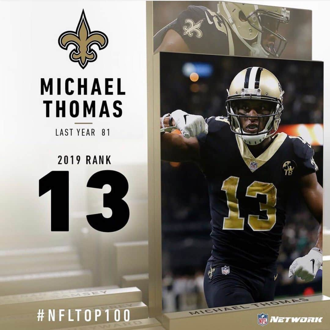 ニューオーリンズ・セインツさんのインスタグラム写真 - (ニューオーリンズ・セインツInstagram)「@cantguardmike at No. 13 and @alvinkamara at No. 14 on @nflnetwork’s #nfltop100 ⚜️」7月31日 11時14分 - saints