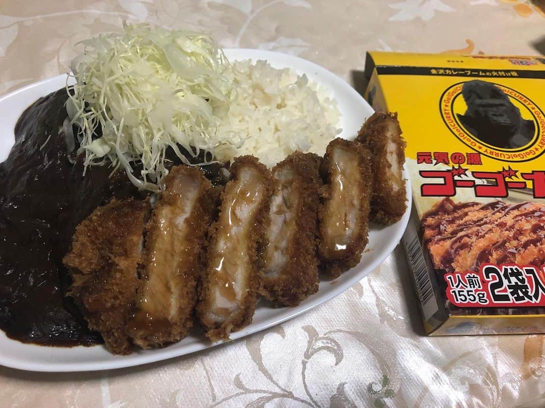 のインスタグラム：「#カレー #お家でゴーゴーカレー  #金沢カレー #レトルトカレー #ゴーゴーデー #PR ゴーゴーカレーさんから1番人気の中辛セットをいただきました！」