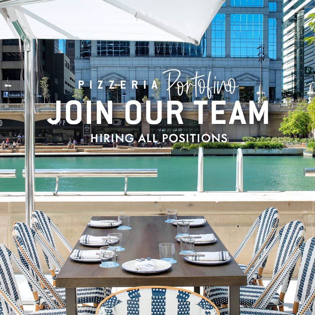 ビル・ランシックのインスタグラム：「We are #NOWHIRING in Chicago for all FOH and BOH positions at Pizzeria Portofino!!」