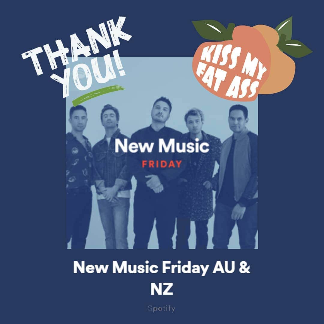 シェパードのインスタグラム：「Thank-you to Spotify!! So thrilled to see Kiss My Fat Ass Added to New Music Friday. It's so lovely to receive messages from new fans who discovered us through this playlist. Love ya @spotifyaunz 💙」