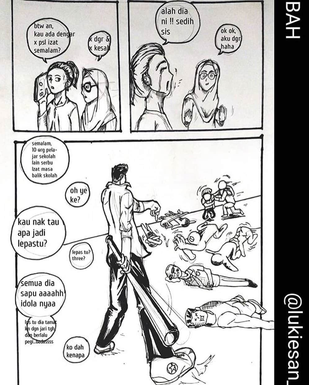 Koleksi Komik Malaysiaさんのインスタグラム写真 - (Koleksi Komik MalaysiaInstagram)「#Repost @lukiesan_ with @get_repost ・・・ UBAH Introduction Yati's version Genre - kehidupan sekolah, romance, pelik - So, intro 2... Komik min ni ada 2 main character, Izat dan Yati. Tu je. - Min xtau mau letak caption apa lol Just enjoy la haha - - Btw klau suka do like to *SHARE* this all of your friend on ig !! - #artmalaysia #art #artist #newbie #newborn #sketching #inking #sketchink #malaysiaart #sakuramicron #pelukis #pelukismalaysia #malaysiaart #yati #izat #ubah #komik #komikmalaysia」7月31日 17時44分 - tokkmungg_exclusive