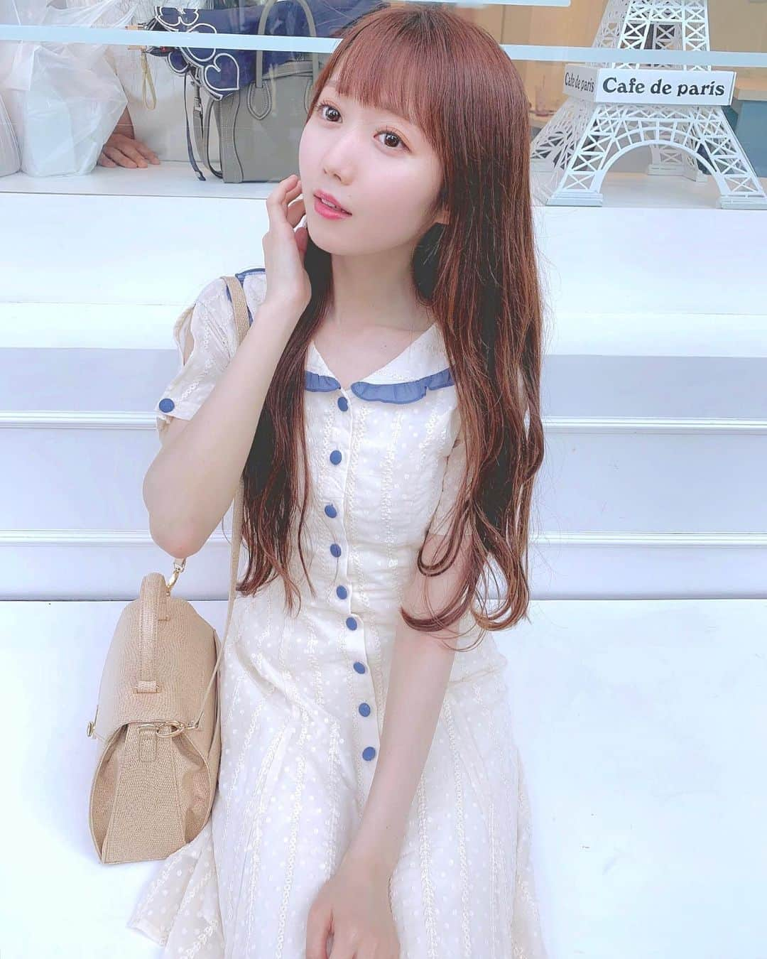 大谷映美里さんのインスタグラム写真 - (大谷映美里Instagram)「🍼💭🍼💭 ㅤㅤㅤㅤㅤㅤㅤㅤㅤㅤㅤㅤㅤ ずっと行きたかった六本木の #cafedeparis 💎💕 おいしかったあ☺️ ㅤㅤㅤㅤㅤㅤㅤㅤㅤㅤㅤㅤㅤ レッスン後だったから髪がぼさぼさだ、、、 ワンピースは @_ruruofficial_ ❤︎ ㅤㅤㅤㅤㅤㅤㅤㅤㅤㅤㅤㅤㅤ #カフェドパリ #RURU #lilybrown #💒」7月31日 23時06分 - otani_emiri