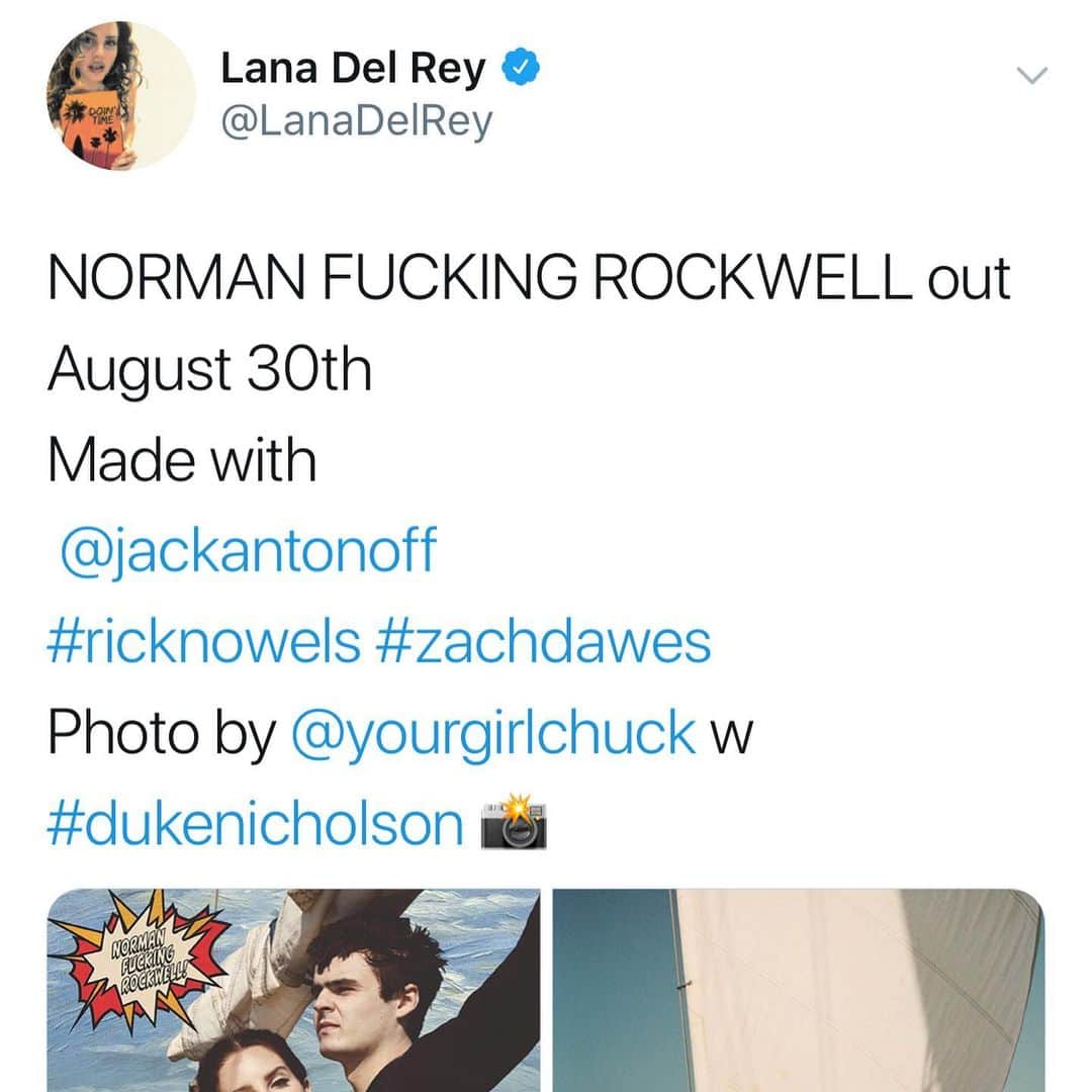 Nylon Magazineさんのインスタグラム写真 - (Nylon MagazineInstagram)「She’s coming!!!! 🚨🚨🚨Mark your calendars for August 30, aka ‘Norman Fucking Rockwell’ day」8月1日 1時58分 - nylonmag