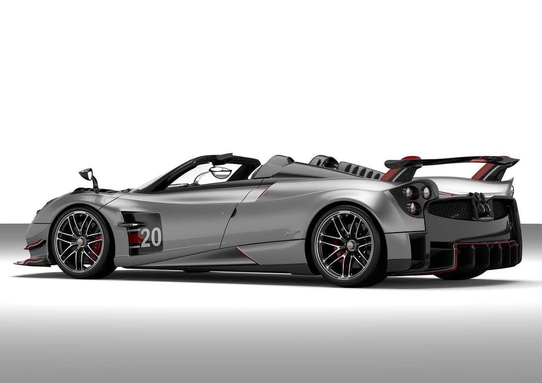 パガーニ・アウトモビリのインスタグラム：「A spontaneous, unstoppable emotion. A burning desire that led the Client to dream of a new work of art: another Pagani creation. This is how, in 2017, the idea of the Huayra Roadster BC came to life. From a curious set of circumstances, a demanding research project was launched with a meticulous, almost obsessive focus on details and design in order to create a highly distinctive, street-legal Pagani hypercar that would combine the unparalleled sensations of driving a roadster with the most advanced technology available today. #pagani #huayra #roadsterbc」