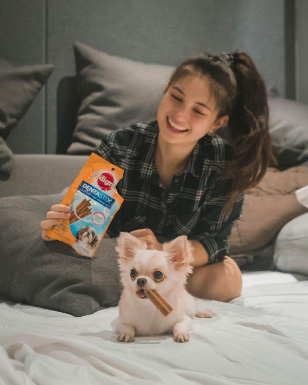 Coleen Garciaさんのインスタグラム写真 - (Coleen GarciaInstagram)「See Tamomo’s smile? That’s because she has her Pedigree Dentastix for Good Oral Health. 😬🐶 We’d love to see you dogs smile too! Join the “smiling doggo photo contest” on the official Pedigree Philippines Facebook page and get the chance to win a one month supply of Pedigree Dentastix. You can also get a special discount from Lazada by using this code : DENTACOLEENs at http://bdj.bz/pedigreeshopph  Tamomo loves it and I’m sure your doggo will love it too ♥️」8月1日 13時48分 - coleen