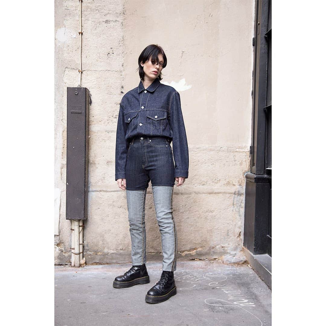 KUROのインスタグラム：「KURO 19aw collection #indigo #denim #kurodenim #nyfw #pfw」