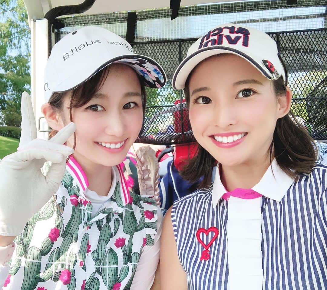 筒井萌子のインスタグラム：「* がまちゃん (@ogawa.marina )同い年コンビ⛳️✨ また一緒にアルチビオ着てラウンドしようね💕 ・ #筒井萌子 #女優 #actress #モデル #model #岡山  #shooting #instagood #instalike #converse #撮影 #followme #instalike #ゴルフ #ゴルフ女子 #ゴルフコーデ #골프 #좋아요반사 #좋아요그램 #좋아요환영 #데일리그램 #패션 #오오티디 #카페 #アルチビオ  #アルチビオカップ # archivio #archiviocup」