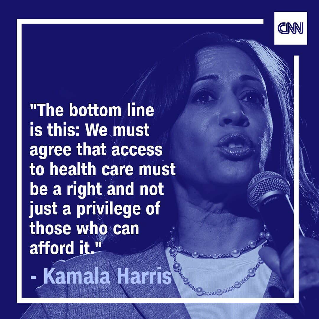 CNNさんのインスタグラム写真 - (CNNInstagram)「Sen. Kamala Harris' campaign released a health care plan this week, and it backs a version of "Medicare for All." "The bottom line is this: We must agree that access to health care must be a right and not just a privilege of those who can afford it," she said during the second night of CNN's #DemDebate in Detroit. Harris and former Vice President Joe Biden began the debate by sparring over health care, with Biden criticizing her plan, saying, "Obamacare is working."」8月1日 11時01分 - cnn