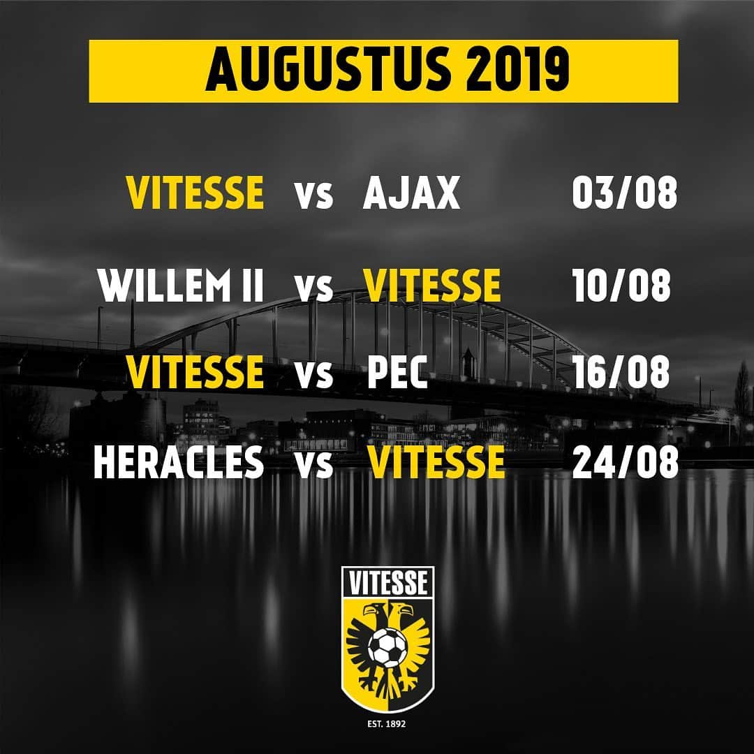 フィテッセさんのインスタグラム写真 - (フィテッセInstagram)「🗓 Augustus ⠀⠀⠀⠀⠀⠀⠀⠀⠀ ⠀⠀⠀⠀⠀⠀⠀⠀⠀ ⠀⠀⠀⠀⠀⠀⠀⠀⠀ Ben jij erbij? 💛🖤 ⠀⠀⠀⠀⠀⠀⠀⠀⠀ ⠀⠀⠀⠀⠀⠀⠀⠀⠀ ⠀⠀⠀⠀⠀⠀⠀⠀⠀ #Vitesse」8月1日 23時28分 - mijnvitesse
