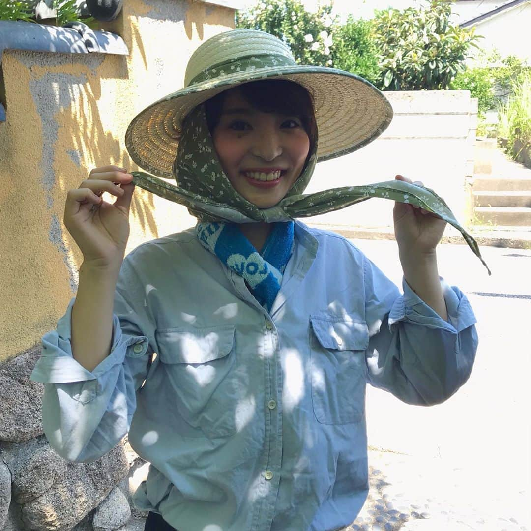 新田朝子さんのインスタグラム写真 - (新田朝子Instagram)「農家に嫁ぎました👩‍🌾💕 . . . というのは嘘だけど、ちょっとだけ庭仕事。汗かいたー！！！ . #新潟 #麦わら帽子 #夏休み #niigata #summervacation #👒」8月1日 14時52分 - asako.nitta