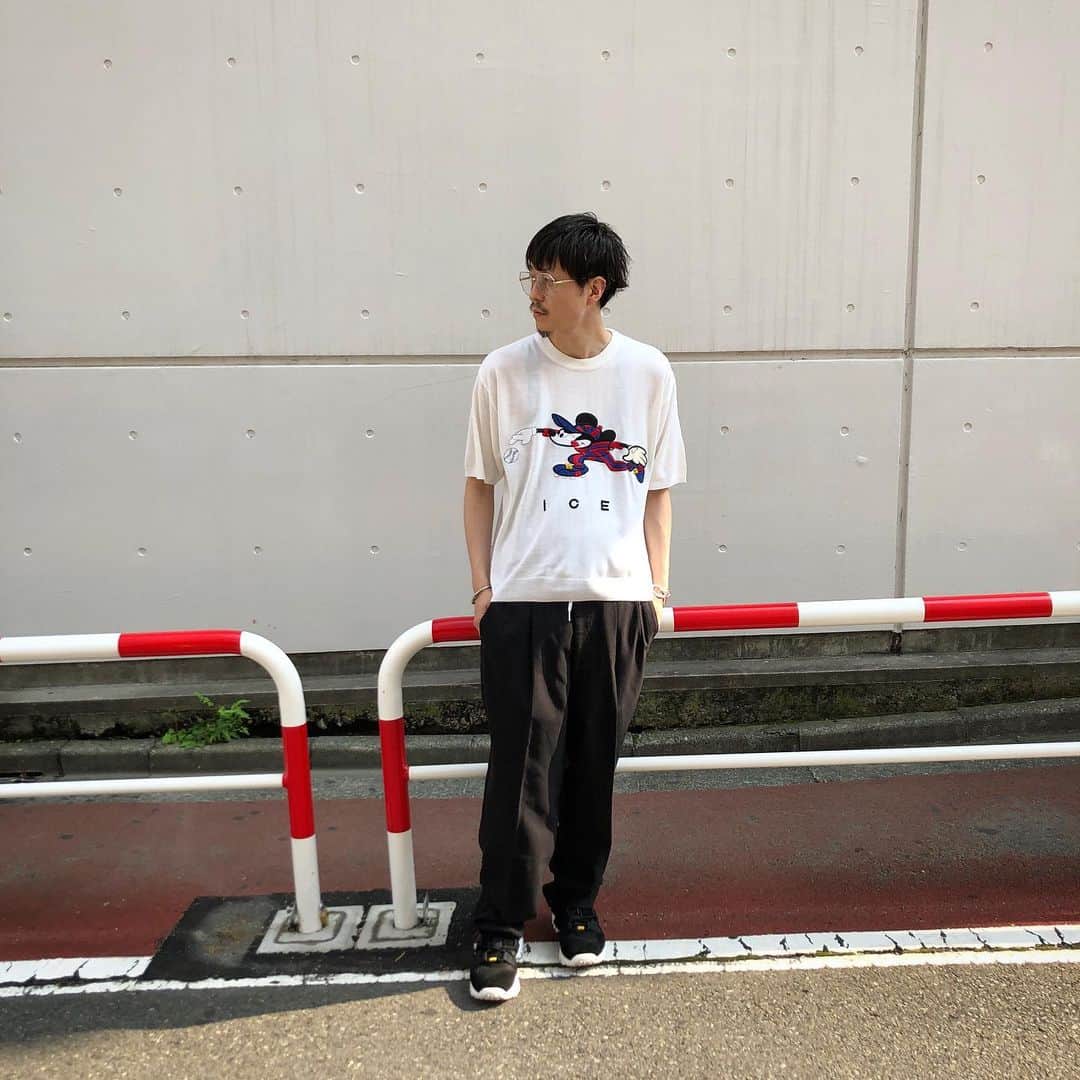 birthdeathさんのインスタグラム写真 - (birthdeathInstagram)「★New Arrival★  90's ICEBERG Mickey Mouse embroidered cotton knit top  size M ・ ・ 50's Striped woven 2 tuck pants size W32 ・ ・ Adidas EQT XTR Adventure 2015 - Black / corn yellow size US10 ・ ・ 90's CAZAL model 724 ・ ・ 80's Silver plated bracelet ・ ・ #birthdeath #vintage #tokyo #fashion #shibuya」8月1日 16時56分 - birthdeath_tokyo