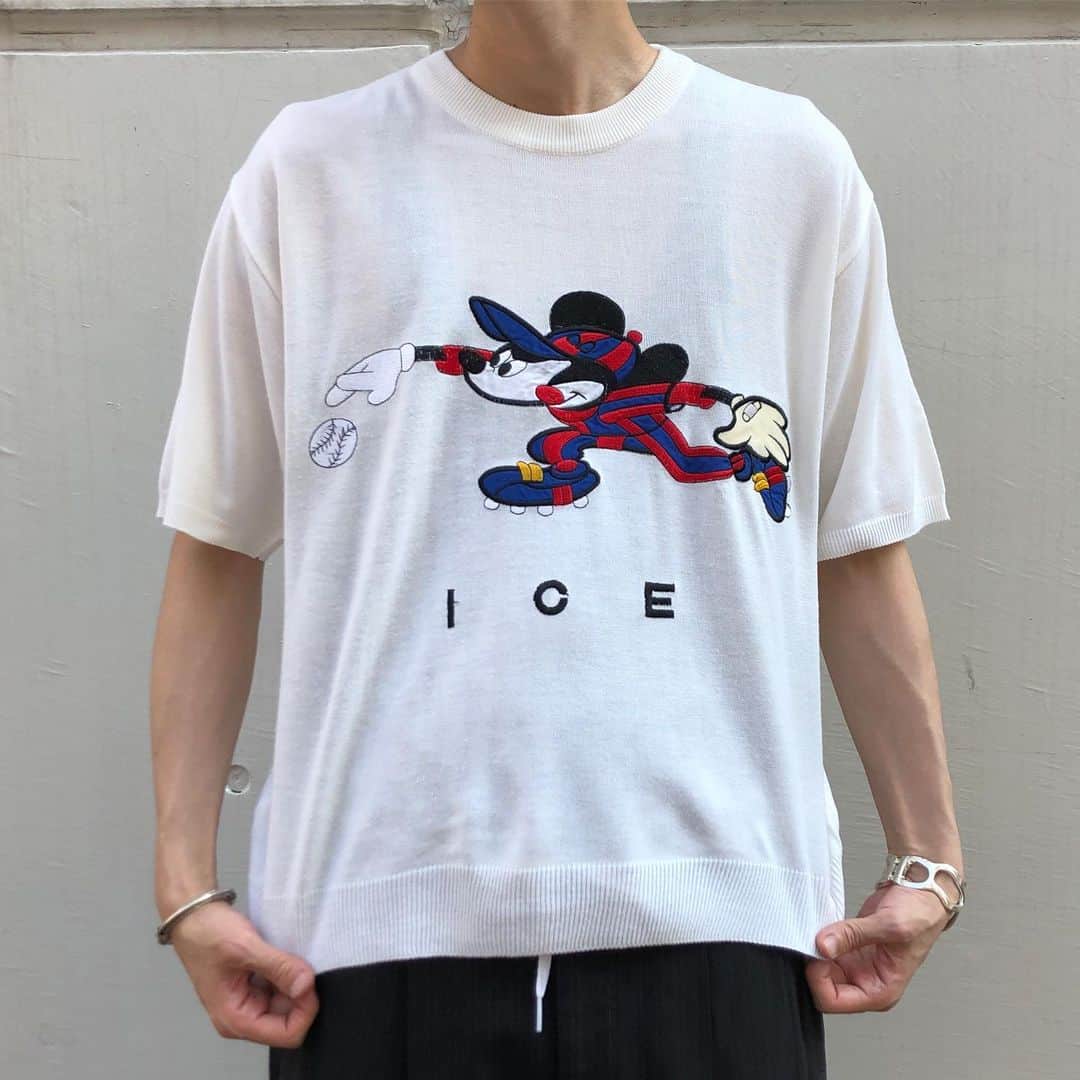 birthdeathさんのインスタグラム写真 - (birthdeathInstagram)「★New Arrival★  90's ICEBERG Mickey Mouse embroidered cotton knit top  size M ・ ・ #birthdeath #vintage #tokyo #fashion #shibuya」8月1日 16時56分 - birthdeath_tokyo