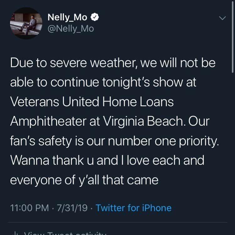 ネリーさんのインスタグラム写真 - (ネリーInstagram)「Sorry Virginia Beach..!!!!」8月1日 17時25分 - nelly