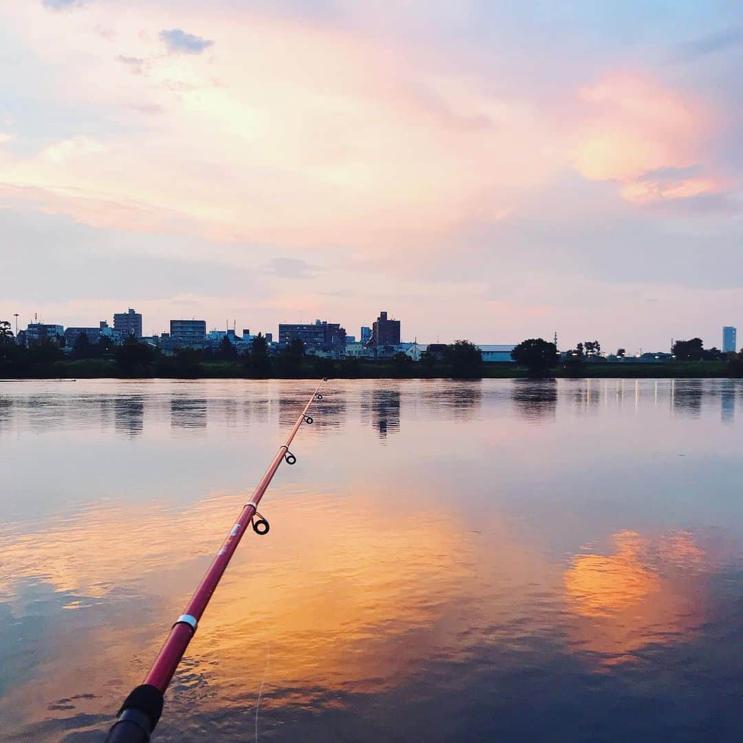 KEINA HIGASHIDEさんのインスタグラム写真 - (KEINA HIGASHIDEInstagram)「夏の多摩川で釣り遊び。 1匹釣れて大満足。夕方の川辺はけっこう涼しいのね。」8月1日 19時30分 - keina_higashide