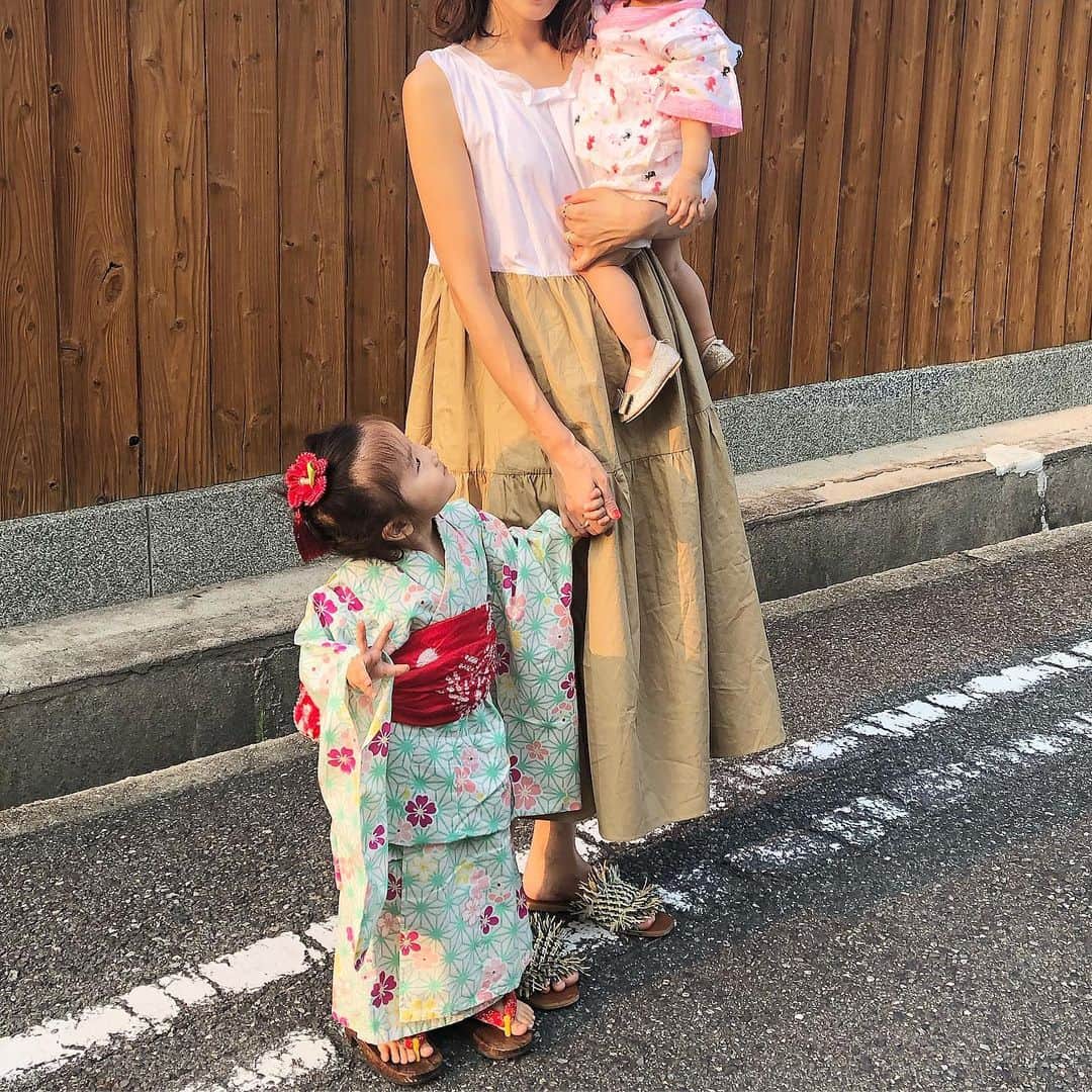 美生のインスタグラム：「🌻﻿ ﻿ 浴衣を着てお祭りへ♡﻿ ﻿」