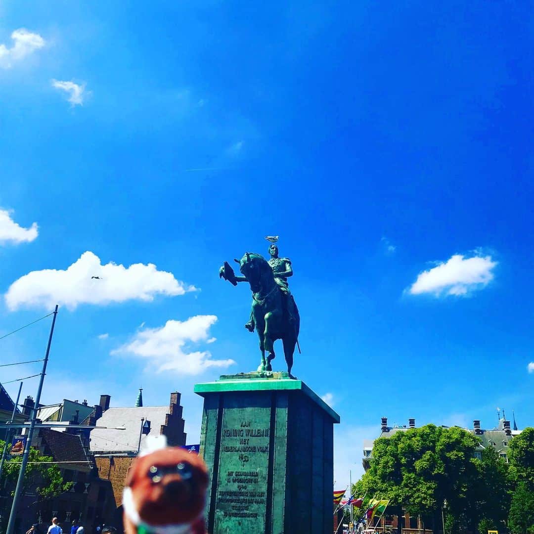 ころさんのインスタグラム写真 - (ころInstagram)「ころツーリスト in オランダ(デン・ハーグ)  きっと凄い事した人の銅像だと思うけど・・・ 帽子とったらハト出てきました‼️って図になっちゃってるよーー‼️😝✨✨ ． ころの他の写真を見たい方はこちらから！  @koro.dottokoi .  #ころツーリスト #旅 #旅日記 #旅スタグラム #旅すたぐらむ #トラベラー #旅に出たい #旅の記録 #旅好き #旅写真 #旅行好き #旅したくなるフォト #旅フォト #マイトリ #旅行大好き #わんこ #ぬいぐるみ #ぬいどり #ぬい撮り写真部 #マイトリップ #旅の思い出 #旅の思い出 #ぬい撮り #ぬい撮りさんと繋がりたい #ぬいすたぐらむ」8月2日 8時08分 - koro.dottokoi