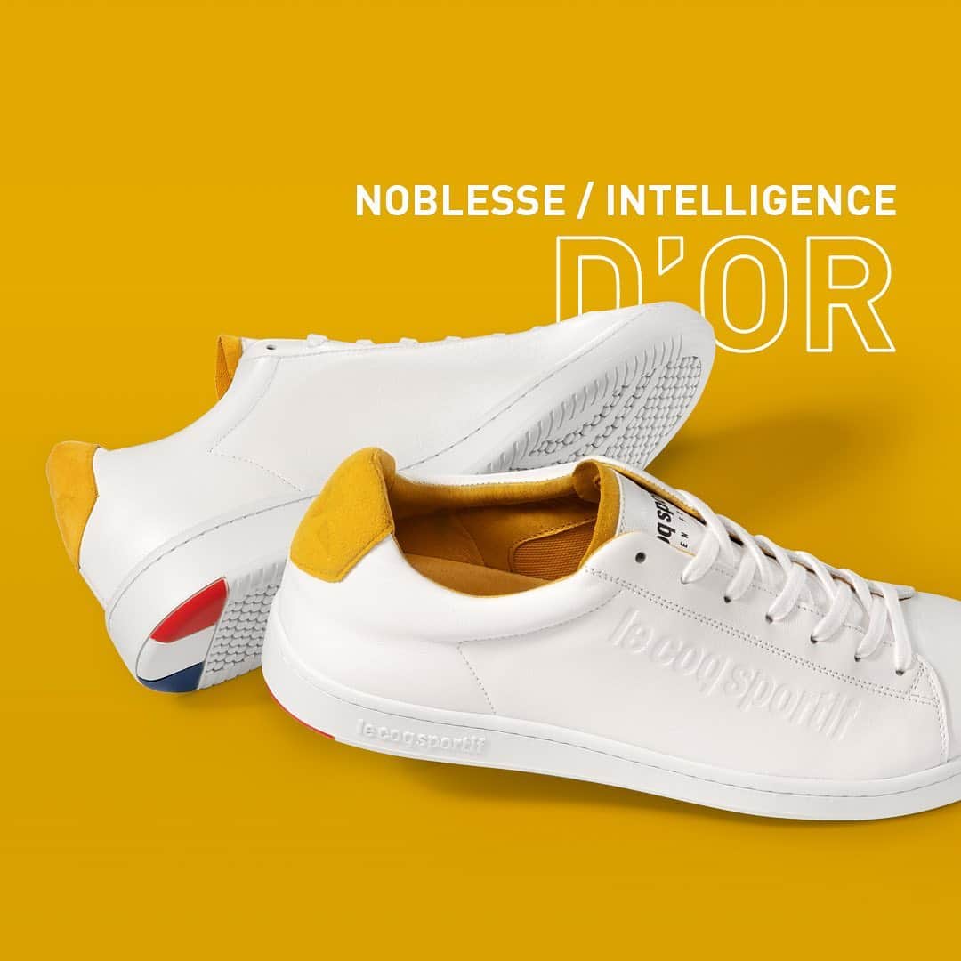 ルコックスポルティフさんのインスタグラム写真 - (ルコックスポルティフInstagram)「BLAZON D’OR 💛 Symbole de noblesse et d’intelligence. #FaitEnFrance #Sneakers #Trends」8月2日 1時24分 - lecoqsportif