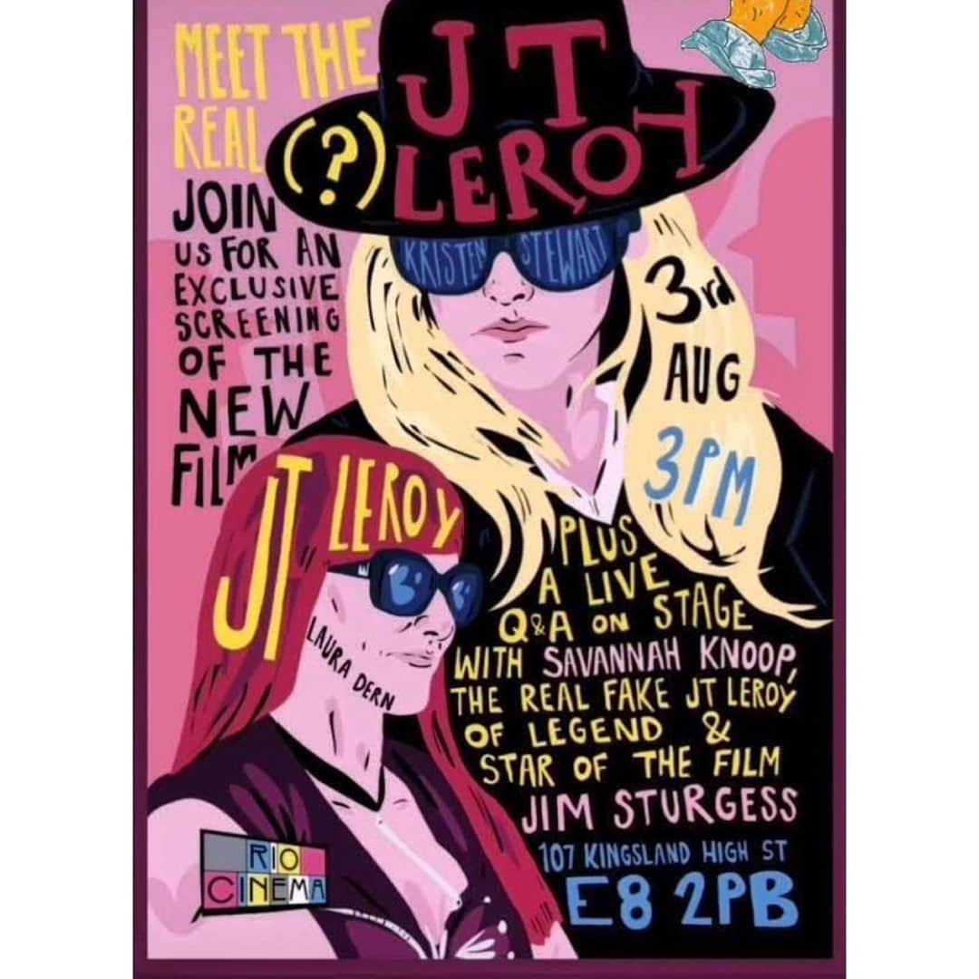 ジム・スタージェスさんのインスタグラム写真 - (ジム・スタージェスInstagram)「JT LeROY screening at @riocinema This Sat at 3pm. Also a Q&A with Savannah Coop (the real JT) after. #kristenstewart #lauradern #jtleroy」8月2日 2時03分 - officialjimsturgess