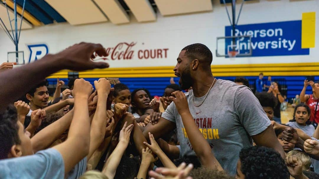 トリスタン・トンプソンさんのインスタグラム写真 - (トリスタン・トンプソンInstagram)「CAMP WAS AMAZING! I want to thank all of the future stars for coming out and being great sports. Can’t wait to see you guys next year!」8月2日 2時14分 - realtristan13