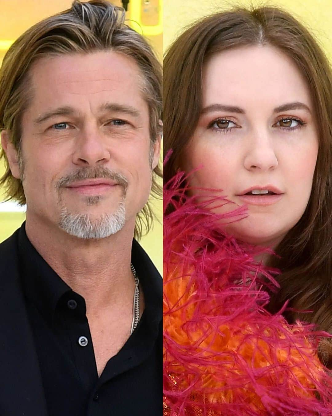 Just Jaredさんのインスタグラム写真 - (Just JaredInstagram)「Lena Dunham kissed Brad Pitt at the @onceinhollywood red carpet premiere and the photo went viral. Tap this pic in the LINK IN BIO to see.  #LenaDunham #BradPitt Photo: Getty」8月2日 2時07分 - justjared