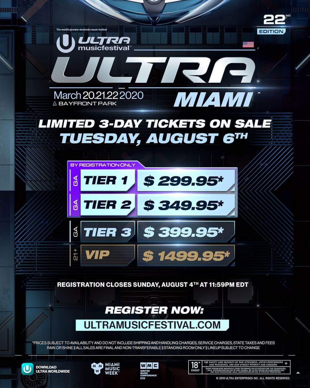 Ultra Music Festivalさんのインスタグラム写真 - (Ultra Music FestivalInstagram)「Limited tickets for #Ultra2020 at Bayfront Park are on sale NOW!  UltraMusicFestival.com/tickets」8月2日 2時31分 - ultra