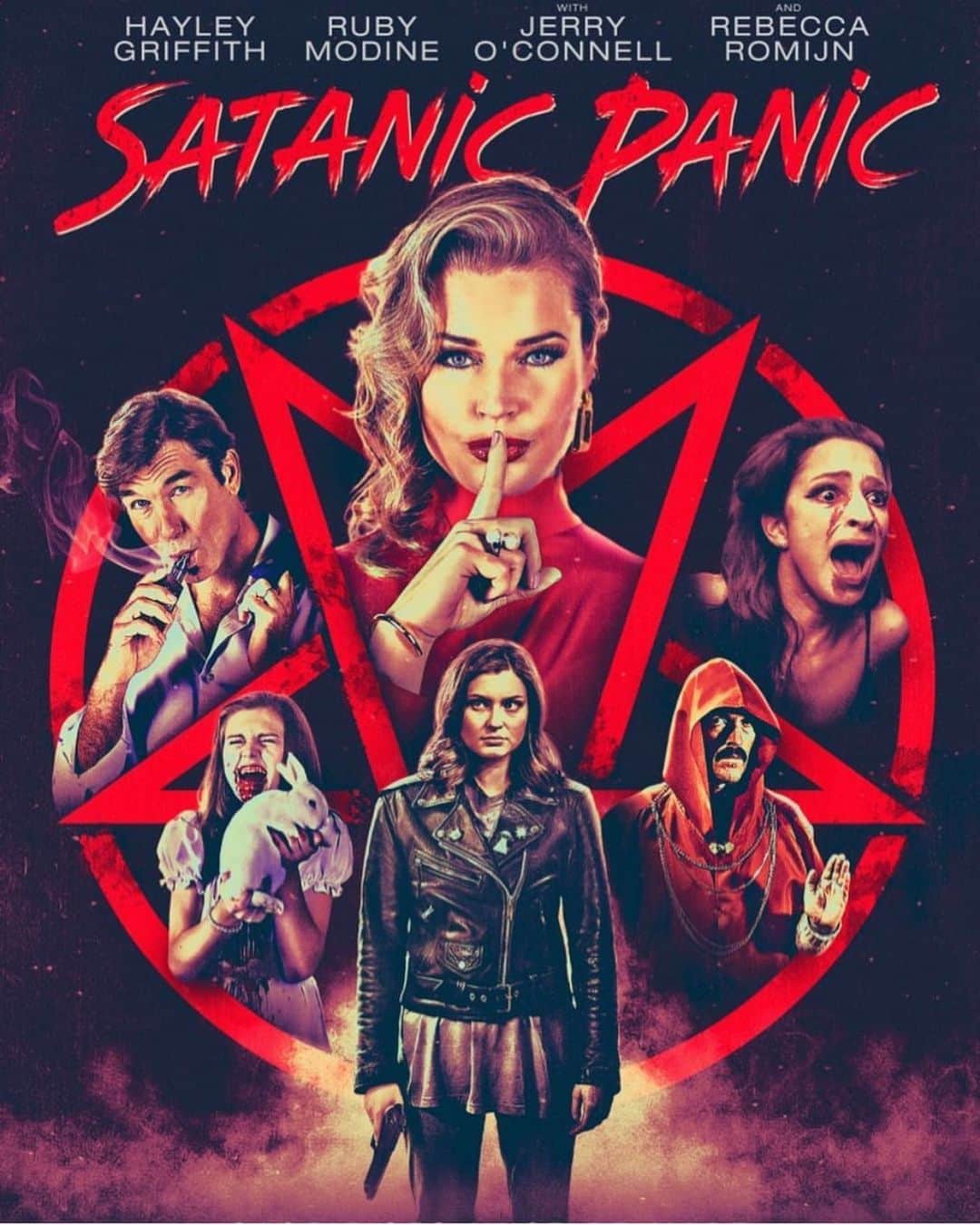 レベッカ・ローミンさんのインスタグラム写真 - (レベッカ・ローミンInstagram)「Official #SatanicPanic poster is out, and we’re all going to Hell. More details to come...#HailSatan #Fangoria」8月2日 3時21分 - rebeccaromijn