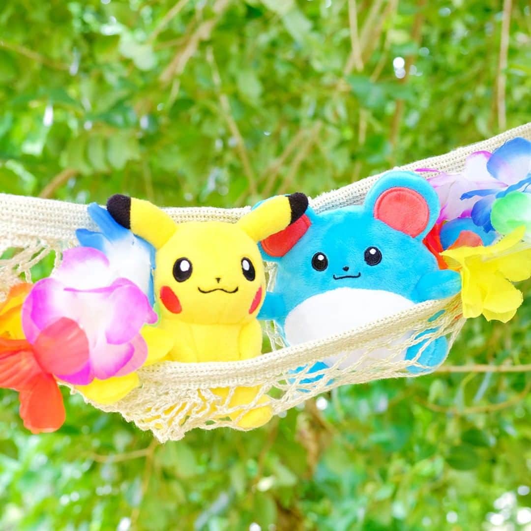 ピカチュウ公式Instagramさんのインスタグラム写真 - (ピカチュウ公式InstagramInstagram)「【今日のピカチュウ】 ピカチュウはマリルといっしょに遊んでいるみたい🤗 ハンモックに揺られてまったり気分❓🏝 #pikachu #marill #pokemon #pikachu_snap #photooftheday #flower #flowers #hammock #sunny #summer #ピカチュウ #マリル #ポケモン #花 #ハンモック #夏」8月2日 18時00分 - pokemon_jpn