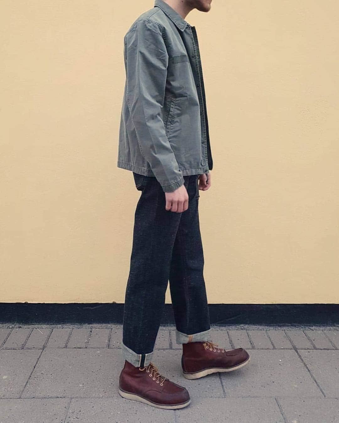 のインスタグラム：「@swedishblues even in height of summer. . . . #nudiejeans #organicdenim」