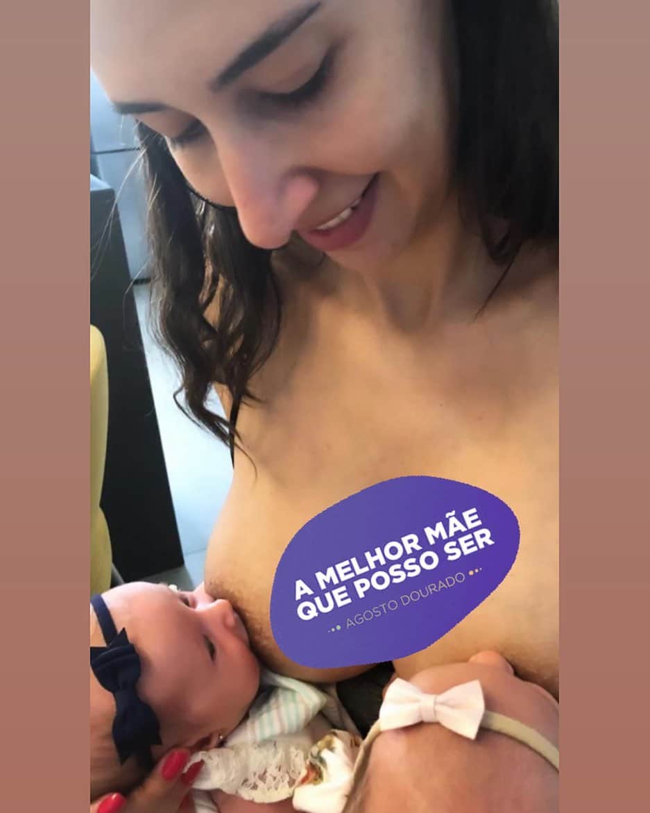 シェイラ・カストロのインスタグラム：「Sobre uma das épocas mais encantadoras e especiais da minha vida!!! #semanadoaleitamentomaterno #agostodourado #tbt #breastfeeding #breastfeedingmom」