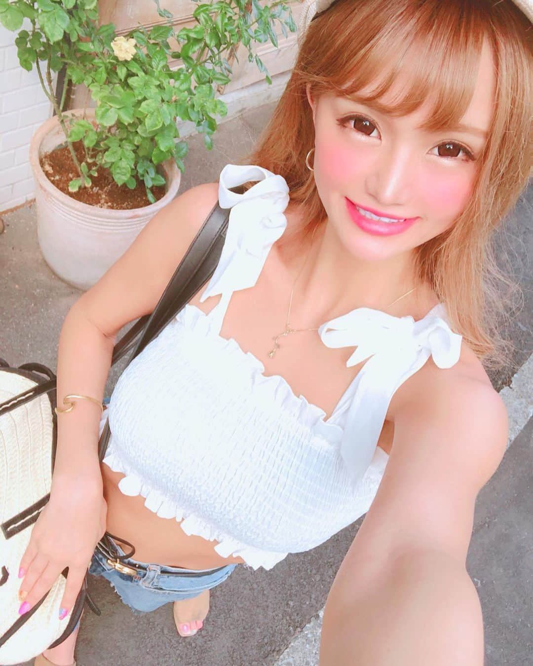 みもれもんさんのインスタグラム写真 - (みもれもんInstagram)「トップス ⇨ @pink.store037 ・ ・ ・ #fashion #ootd #セレクトショップ #outfit #summer #2019 #make #みもれもん」8月2日 12時11分 - mimore_mon0929