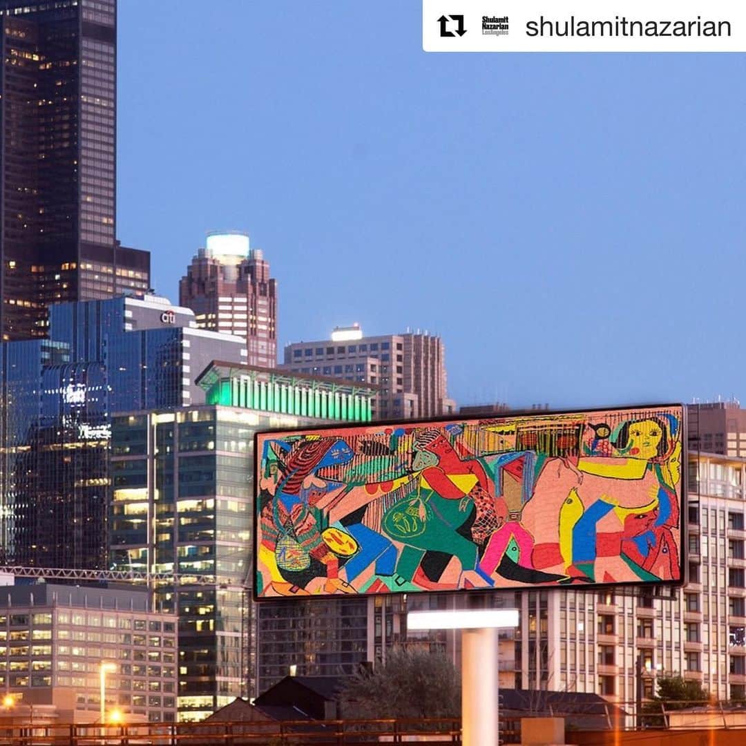 松山智一のインスタグラム：「#congrats @summerwheatlillian  Repost @shulamitnazarian with ・・・ We’re thrilled to present new works by Summer Wheat and Cammie Staros at @expochicago this Sept. 🎨🏺In conjunction with her presentation at EXPO, Summer Wheat will also have a selection of paintings displayed on digital billboards throughout the city along w a dozen artists including Todd Gray, Hayv Kahraman and Betty Tompkins among others. 🙌🏽 Wheat’s monumentalizing of quotidian life is further articulated through size and movement in the landscape, while her figurative scenes aggrandize the invisible work of women by focusing on their experience, craft, and narrative. 🌇 #summerwheat @summerwheatlillian #expochicago #overridechicago」