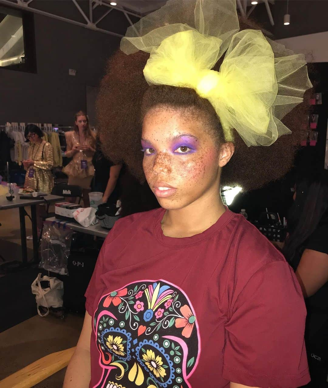 IMG Modelsさんのインスタグラム写真 - (IMG ModelsInstagram)「80’s Babies. 🌈 #BTS of @rodarte’s #MADELA (@made) show w/ @gardnerwilburn @flynnwilburn @kristen_coffey @moonchild @preciousleexoxo @sophierose.lee + @mahogany.amour. #IMGinHouse #⭐️ #IMGstars」8月2日 14時50分 - imgmodels