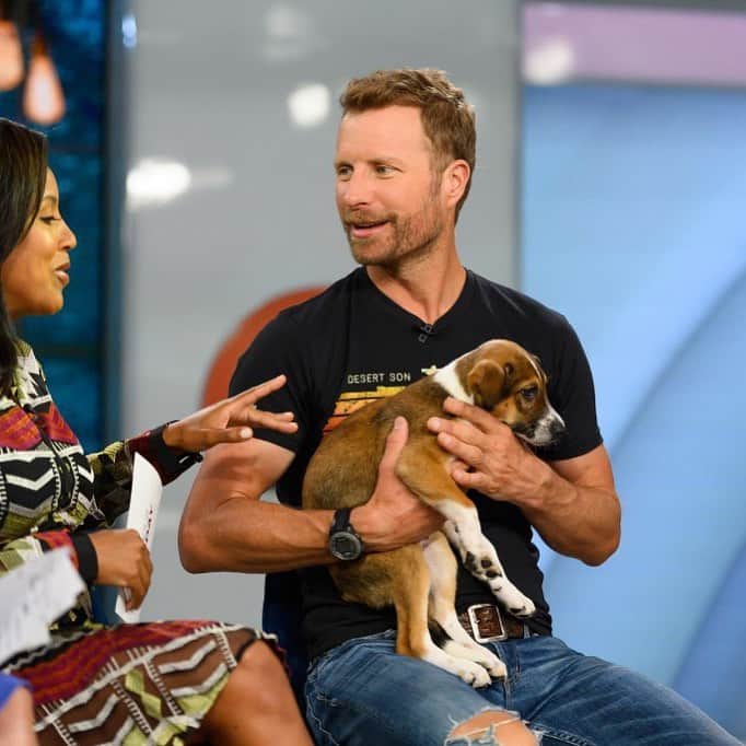 People Magazineさんのインスタグラム写真 - (People MagazineInstagram)「As if we needed a reason to love Dierks Bentley even more! The singer adopted a rescue dog after a performance on Today in honor of the universal adopted dog birthday, “DOGust 1st.” ❤️ How adorable is Goose?! | 📷: Nathan Congleton/NBC」8月3日 2時39分 - people
