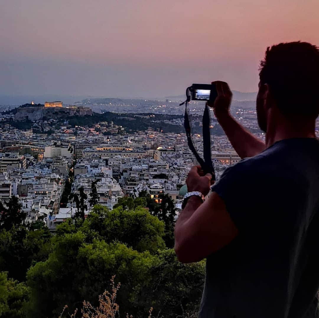 マヌー・ベネットさんのインスタグラム写真 - (マヌー・ベネットInstagram)「View over Athens to Acropolis from Mount  Lycabettus」8月3日 2時55分 - manubennett