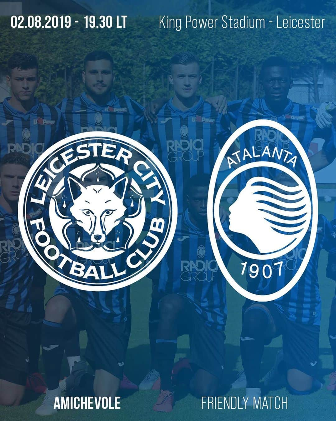 アタランタBCさんのインスタグラム写真 - (アタランタBCInstagram)「⚫️ MATCHDAY 🔵 🆚 @lcfc 🏟 King Power Stadium - #Leicester ⌚️ 19.30 🇬🇧 20.30 🇮🇹 📲 #LeicesterAtalanta  #GoAtalantaGo ⚫️🔵 #preseasonUK」8月2日 18時19分 - atalantabc