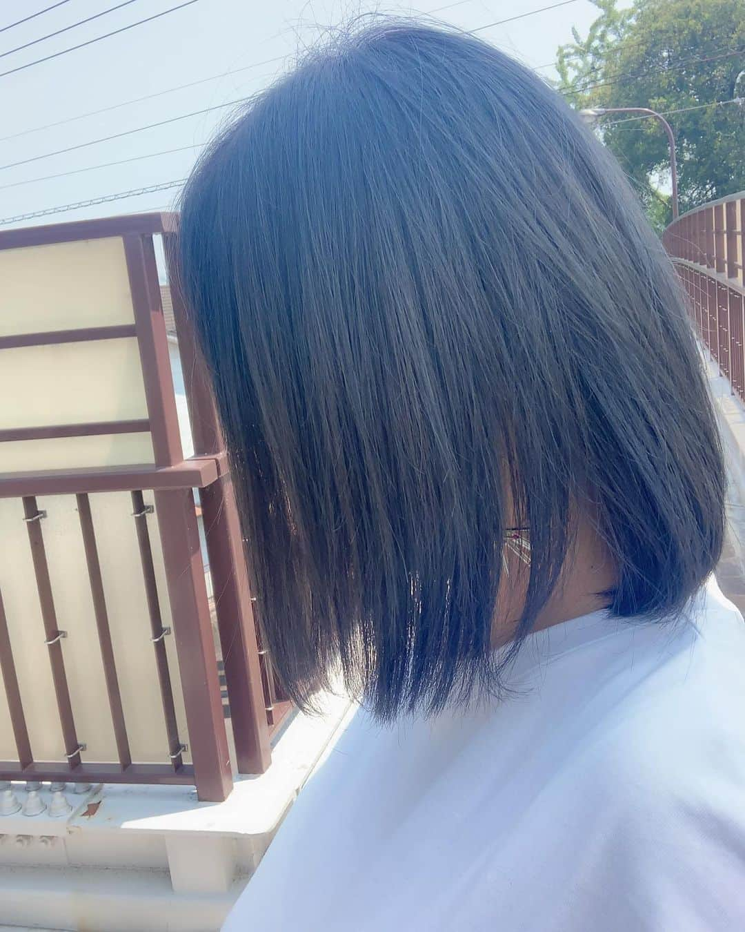 みかんさんのインスタグラム写真 - (みかんInstagram)「夏はイメチェンするべし💈 ブラックアッシュ✂︎✂︎✂︎ 前髪を作りたかったが…オネェージャーにみかんちゃんはしちゃダメ❣️と言われたので言うことを聞きました(笑) 従う私も偉い(笑) こんなにも前髪を長く伸ばしたのは産まれて初めてです！ センター分けどうですか⁉️ ルマも短くしました✨坊主は断固して嫌らしい🤣 スーパーカリスマゆうや先生、今回もあざっーーーすぅ★彡 #イメチェン #ブラックアッシュ #GRAVITY #川之江駅すぐ #前髪作るの禁止 #ゆうやくん」8月2日 18時40分 - mikan02241984