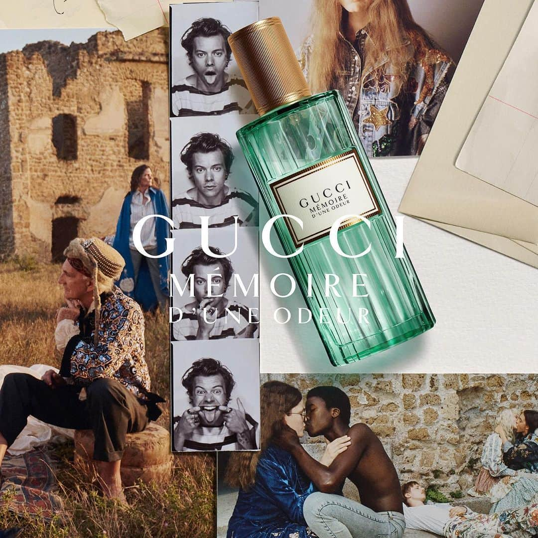 グッチさんのインスタグラム写真 - (グッチInstagram)「At a family picnic in front of the ruins of village Canale Monterano with @harrystyles for new universal @guccibeauty fragrance Gucci Mémoire d’une Odeur—meaning the memory of a scent. #GucciMémoire by @alessandro_michele is inspired by the power of memories which can be relived in the present. The campaign is shot by @_glen_luchford with art direction by @christophersimmonds. #GucciBeauty #AlessandroMichele Discover the scent through link in bio.」8月2日 20時31分 - gucci