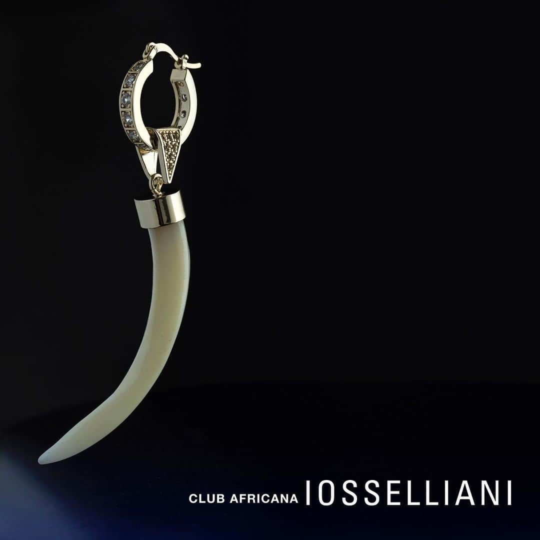 のインスタグラム：「#IOSSELLIANI AW19-20 | CLUB AFRICANA • Available in our flagship stores • Refined and essential, the AW19 collection locates some sense of tribal forms into jewels through IOSSELLIANI’s distinct sensibility and attention to contemporary art, culture and look. To be unveiled in March 2019.」
