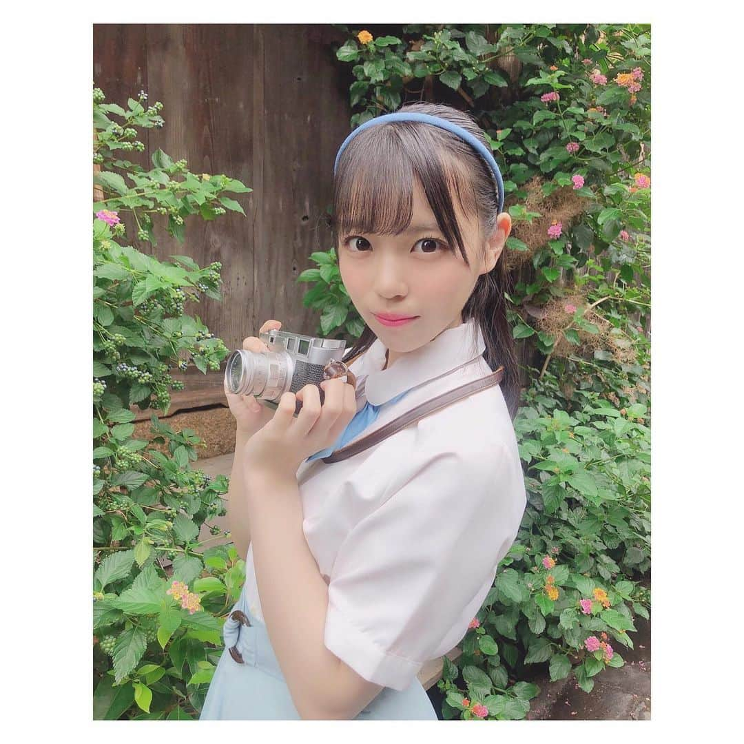 岩田陽菜さんのインスタグラム写真 - (岩田陽菜Instagram)「#中国電力 さんのCMはもう見ていただけましたか？☺️✨﻿ ﻿ Twitterさんの方ではハッシュタグキャンペーンもやっていますので是非！🐣💖﻿ ﻿ ﻿ ﻿ #STU48 #瀬戸内 #広島 #大久野島 #鞆の浦  #レトロ #カメラ #カメラ女子 #水色 #白 #blue #white #カチューシャ ﻿ ﻿ #花 🌼 #なんの花だろう？ 🌸」8月2日 21時46分 - hina_naso_stu48