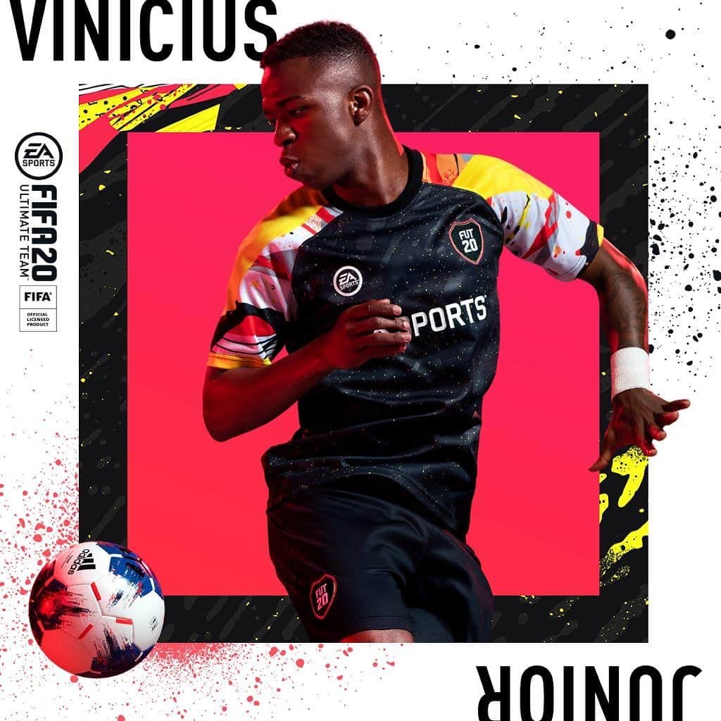 ヴィニシウス・ジュニオールのインスタグラム：「Asegúrate de ponerme en tu plantilla de #FUT 👀 💪🔥 Descubre cómo aquí: http://x.ea.com/59305 @EASPORTSFIFA  Make sure you add me to your #FUT20 squad 👀💪🔥 Get all the details: http://x.ea.com/59305 @EASPORTSFIFA」