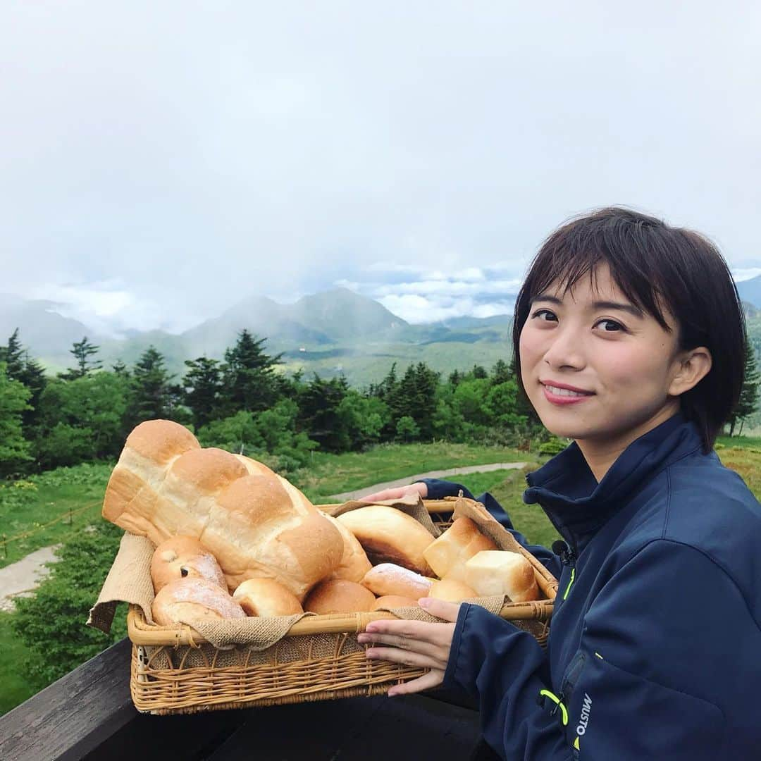 山本雪乃さんのインスタグラム写真 - (山本雪乃Instagram)「今日オンエアした ワンダふるさと長野県の ロケの時の写真です😋  横手山ヒュッテにある、 パン屋さんに行きました。  美味しかったなあ〜🤤 *  最初は霧がかかって 見えなかった雲海。  自称晴れ女のディレクターさんと、 ロケはやたらと晴れる私とで お互いの晴れ女パワーを信じて、😂 *  2,30分ほど待っていると、  雲海が見えてきたんです☺️ *  待ってよかったねー！！ と、 2人で大喜びしました^ ^  かわいいジョーンズにも出会えて、 なんだか心が癒されるロケでした^ ^  たくさん写真ありますので、 ぜひご覧ください⭐️* #長野県  #横手山ヒュッテ  #横手山ヒュッテのパン屋さん  #ワンダのロケはディレクターさんと2人っきり」8月2日 22時55分 - yukino_yamamoto5