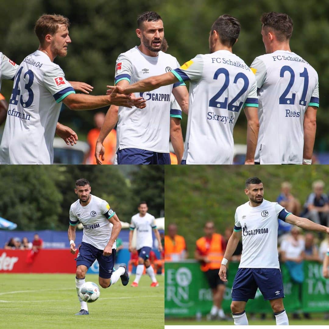 ダニエル・カリジュリのインスタグラム：「Good Job guys..🔵⚪️👍🏻 #s04 #malochen #win #mittersill #trainigscamp」