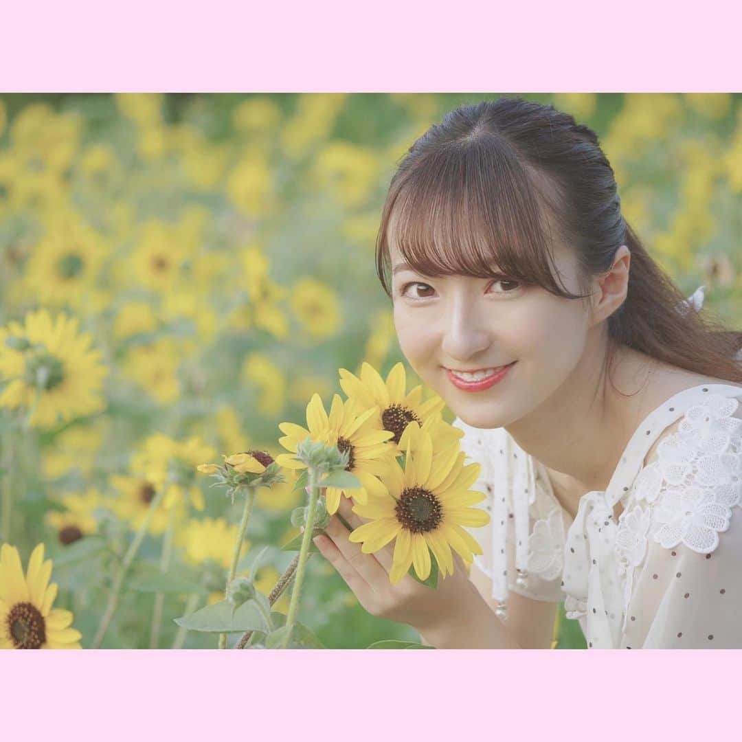 牧村一穂のインスタグラム：「🌻夏🌻 . #ミスコン#被写体になります#撮影モデル#サロンモデル#撮影#サロンモデル募集#女子大生#看護学生#likeforlikes#instagood#ひまわり#ひまわり畑#昭和記念公園#夏」