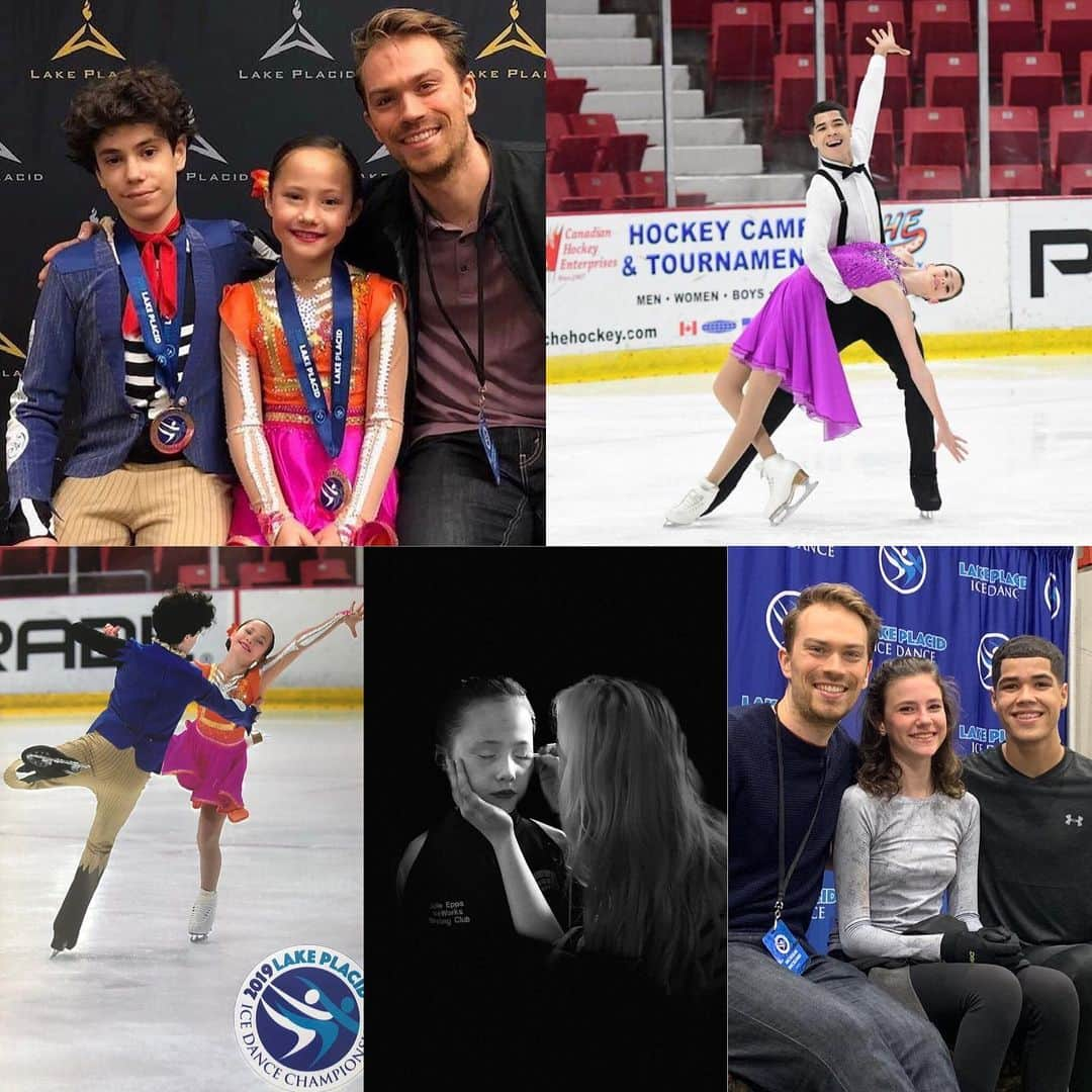 ペニー・クームズのインスタグラム：「It’s definitely different being on the other side of the boards but I’m excited to be part of a great team and I’m enjoying watching these guys grow! ♥️ . . . . #icedance #lpidc #lpidc19 #figureskating #teamwork #dance #coach #coaching #work #ice #nextchapter」