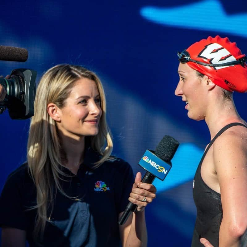 タニス・ベルビンのインスタグラム：「We’ve got coverage of the U.S National Swimming Championships across the networks of @nbcolympics all week. The countdown to @tokyo2020 continues! 📸 @connortrimble」