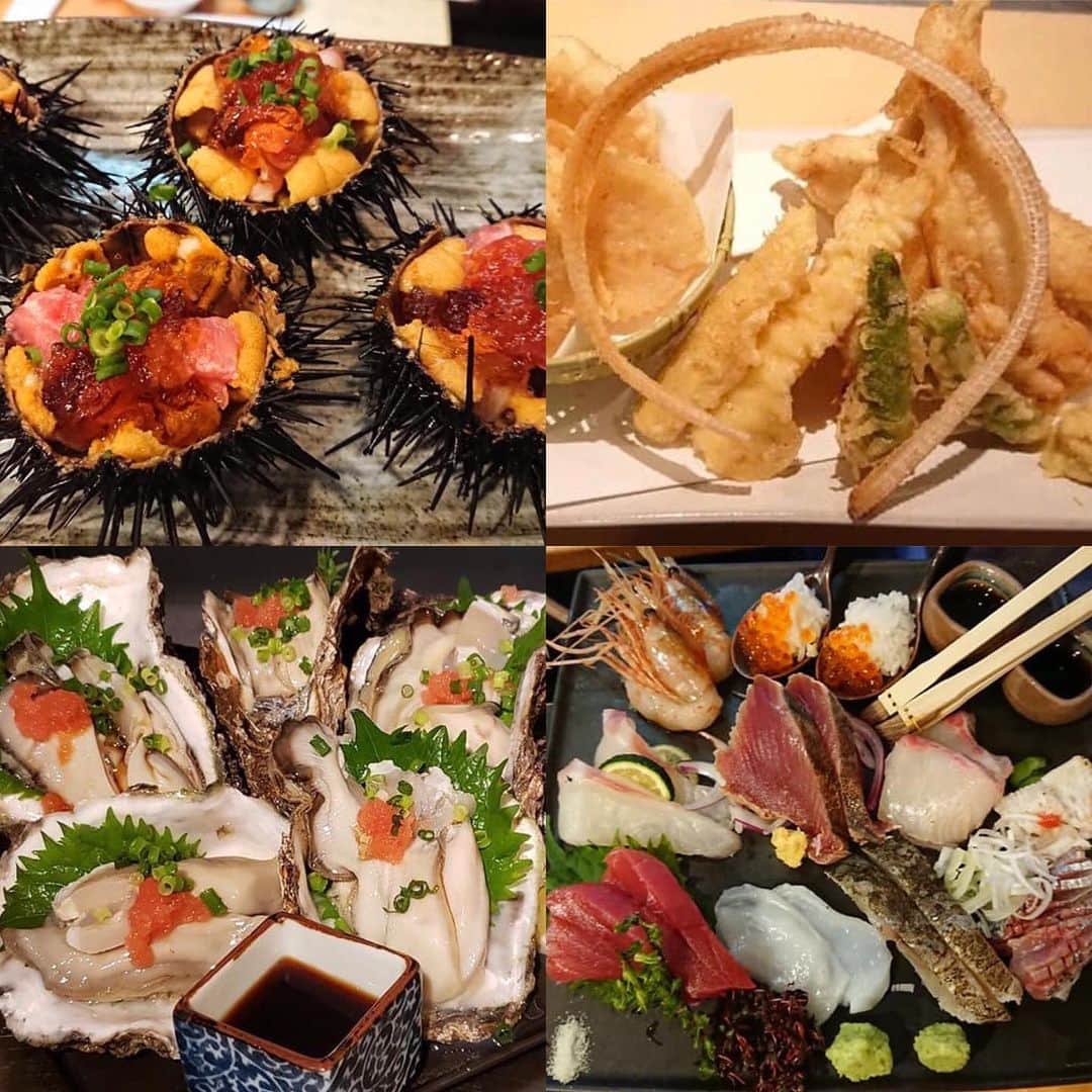 のインスタグラム：「雲丹、天麩羅、岩牡蠣、刺身、これに夏酒あれば最高です！ #魚金#UOKIN#新橋#五反田#渋谷#新宿#池袋#秋葉原#神田#浜松町#田町#目黒#恵比寿#高田馬場#吉祥寺#神楽坂#飯田橋#市ヶ谷#神保町#六本木#赤坂見附#京橋#銀座#有楽町」