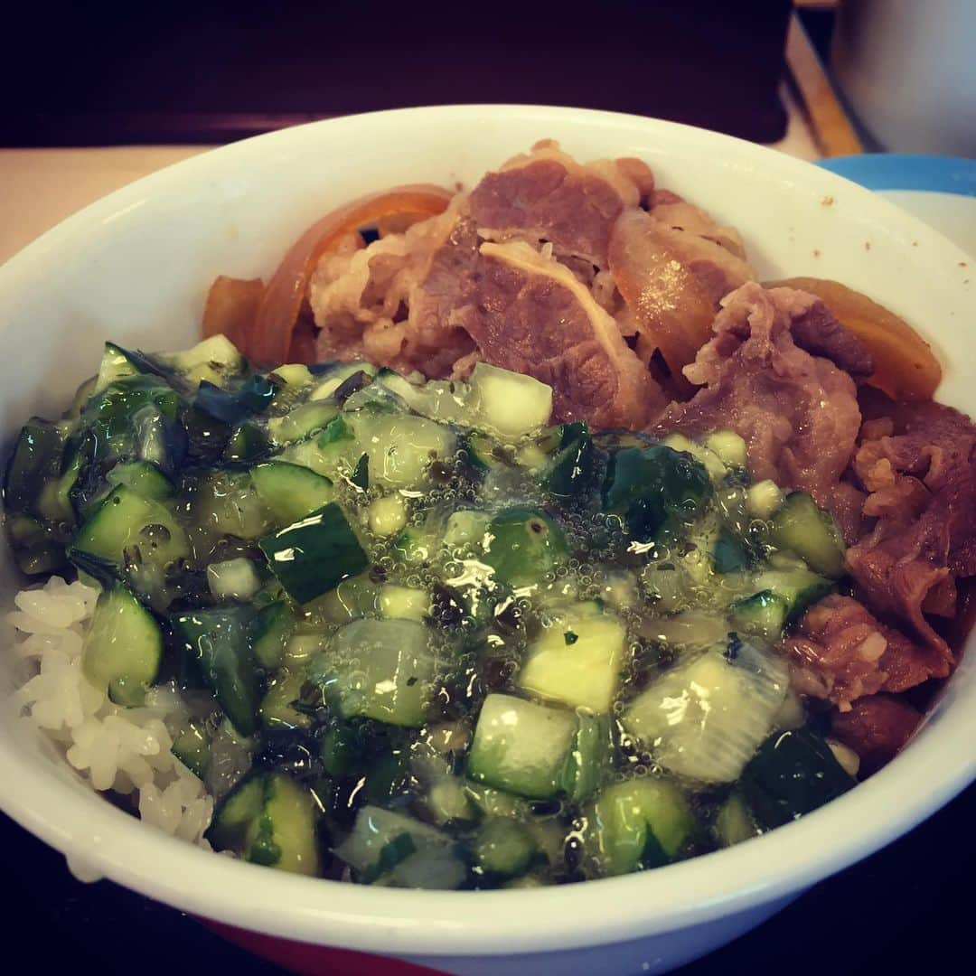 岸田繁さんのインスタグラム写真 - (岸田繁Instagram)「ルッキンバッドな松◯の「山形だし牛めし」。味は整理されてなくてワイルド。嫌いじゃない。」8月3日 12時27分 - kishidashigeru