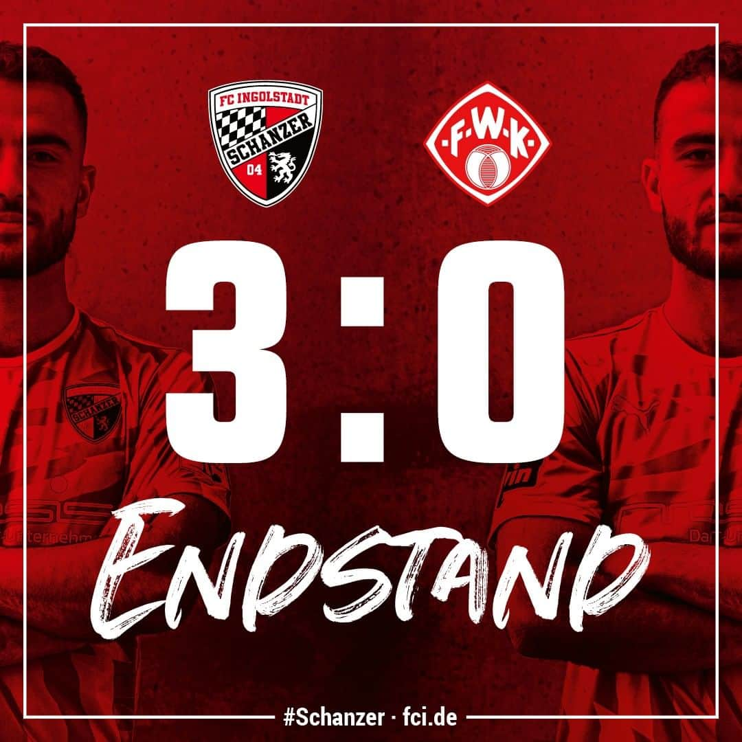 FCインゴルシュタット04さんのインスタグラム写真 - (FCインゴルシュタット04Instagram)「HEIMSIEG‼️😍💥 Unsere #Schanzer schlagen Würzburg durch drei späte Treffer von @fatihkaya_99 & Stefan #Kutschke (2x) verdient mit 3:0‼️⚫️🔴Ganz starke Vorstellung, Männer💪 . . #FCIFWK #Endstand #Heimsieg #FinalWhistle #Fans #Support #3Liga #zeigtsuns #FCI #FCIngolstadt #Ingolstadt #Fu3ball #Fussball #Soccer #football #Spieltag #Heimspiel #AudiSportpark #gemeinsam #SchanzerdassindWIR」8月3日 3時50分 - dieschanzer