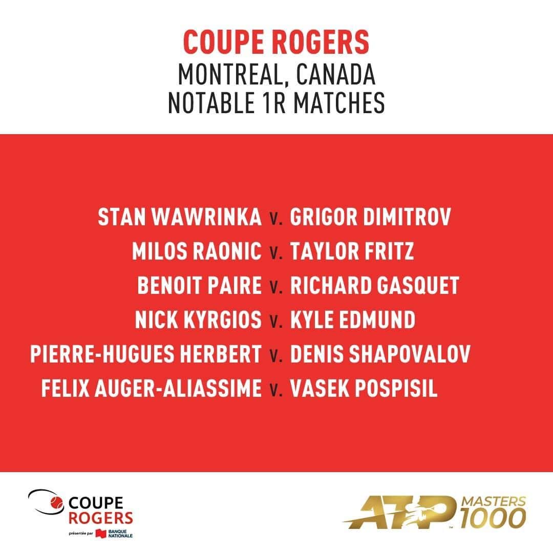 ATP World Tourさんのインスタグラム写真 - (ATP World TourInstagram)「Excitement levels: 💯 Which of these first-round matchups at @couperogers catches your eye? 👀」8月3日 6時28分 - atptour